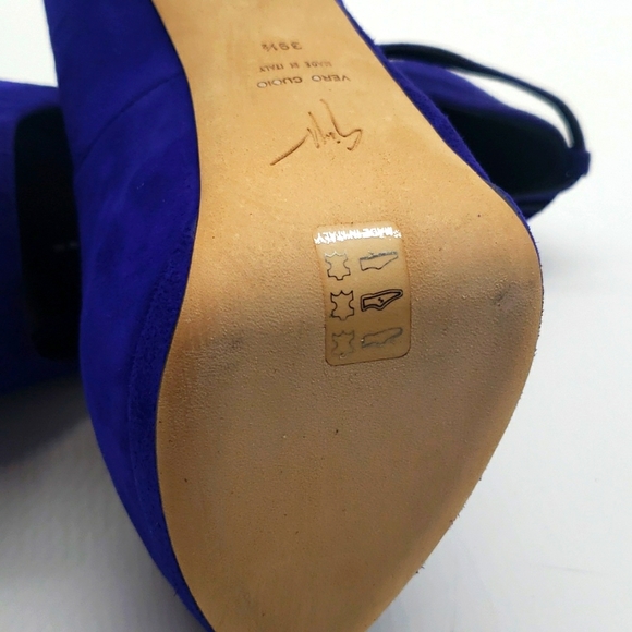 Giuseppe Zanotti size 39 1/2 color blue suede 100% Authentic NEW - Picture 5 of 13